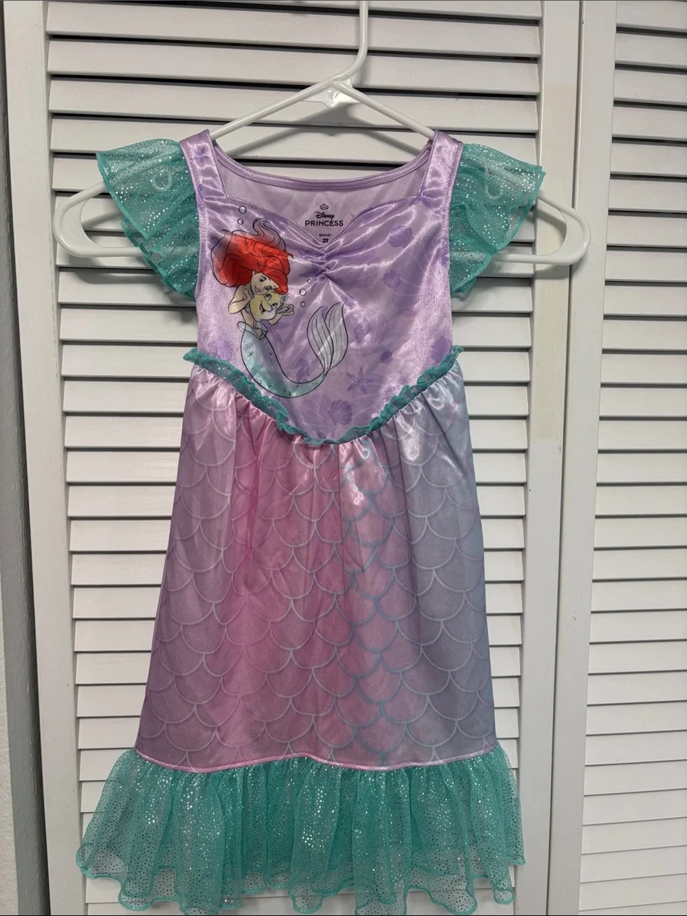 Disney Ariel Lavender and Teal Mermaid Nightgown
